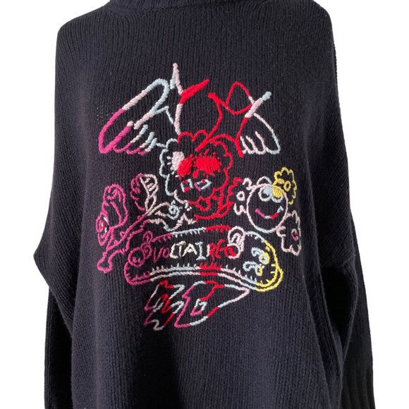 Zadig & Voltaire Malta We Core Cho Sweater Size S Merino Wool Navy Blue $398 - Picture 2 of 8